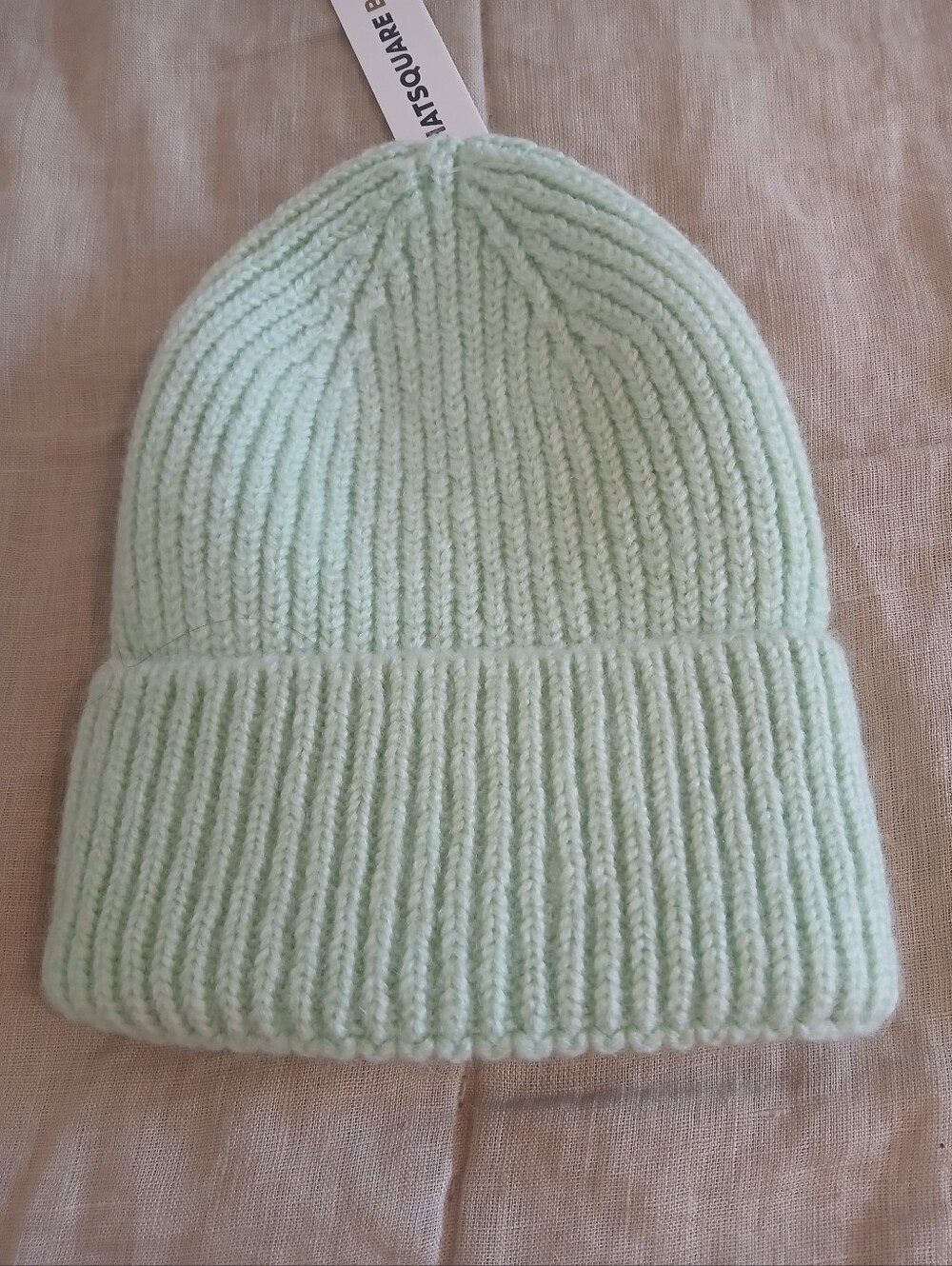 Woman Mint Ribbed Knit Beanie - New Etsy